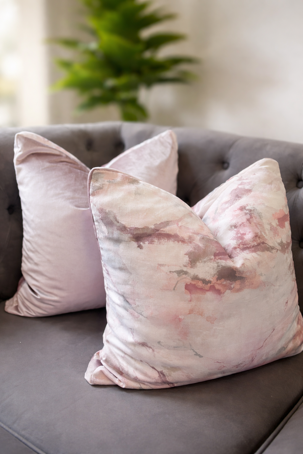 Blush Cloud Velvet Cushion (60 X 60)