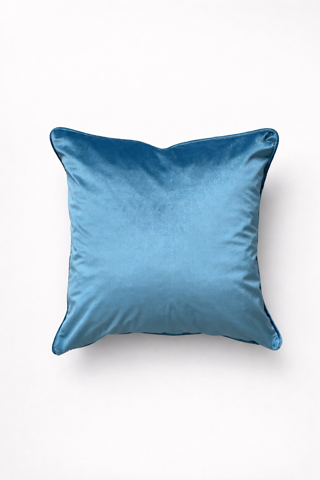 Azure Luxe Velvet Cushion with matching piping (60 X 60 cm)