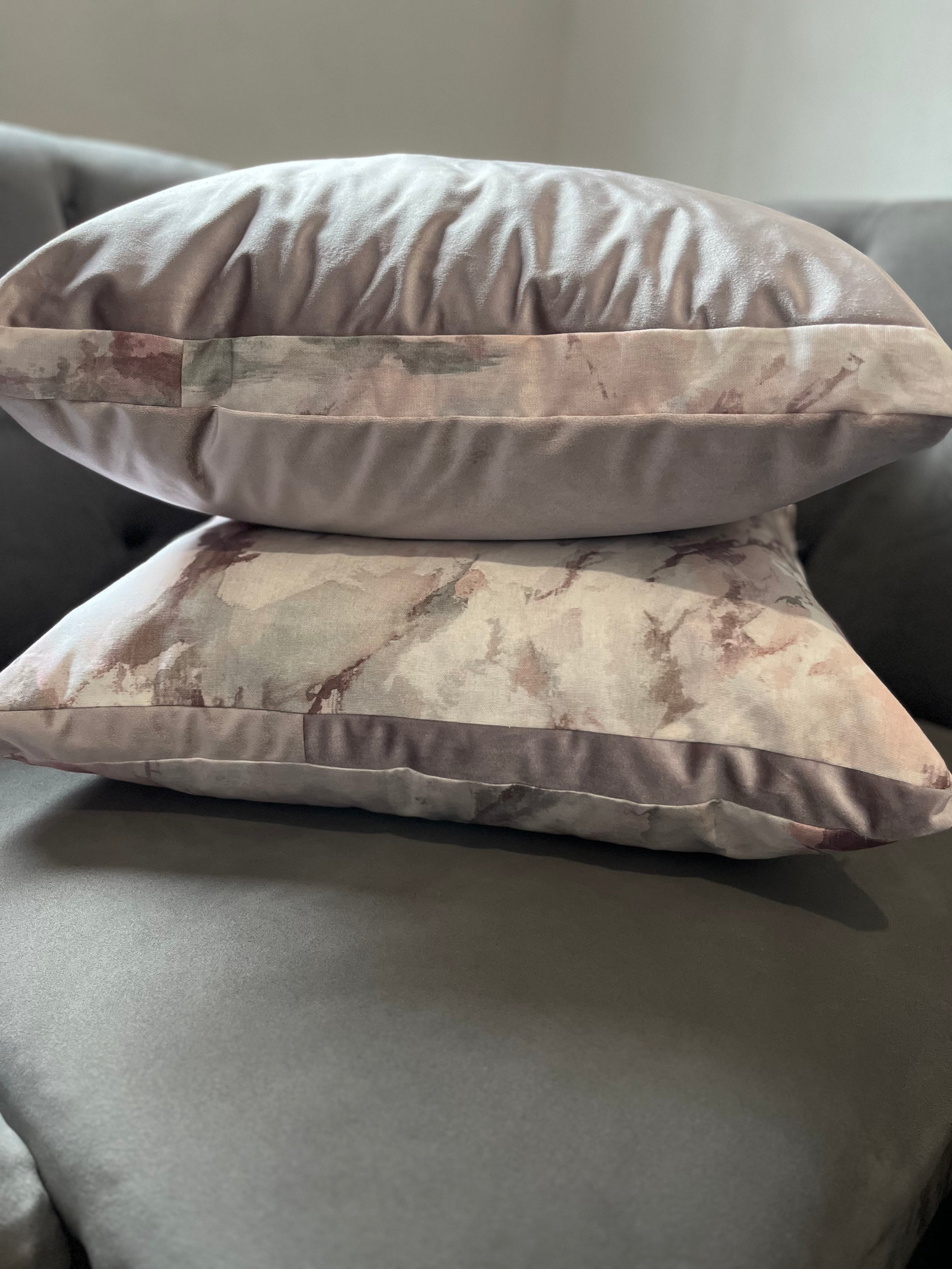 Blush Aura Velvet Cushion (60 X 60 cm)